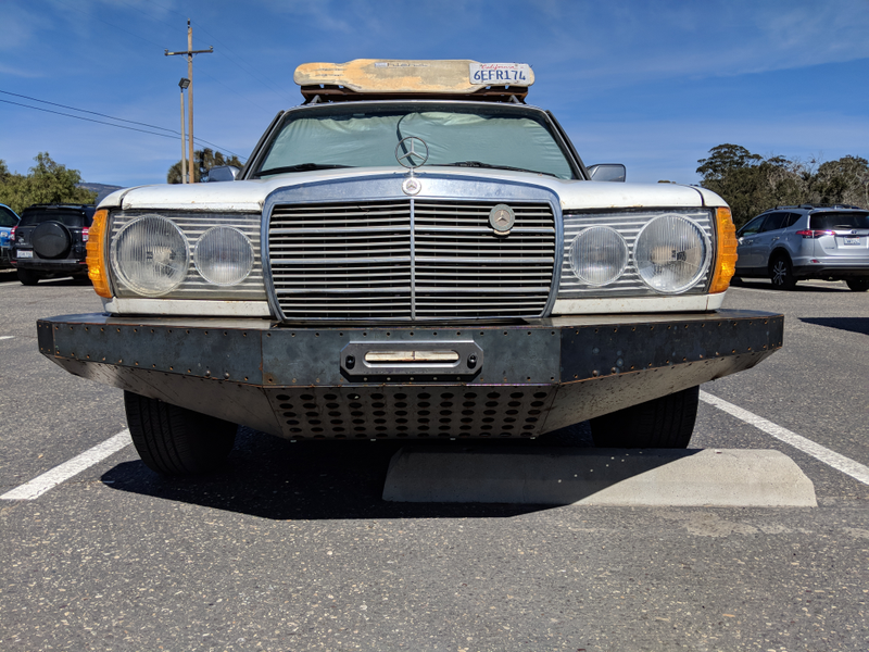 The new front bumper welded into place.